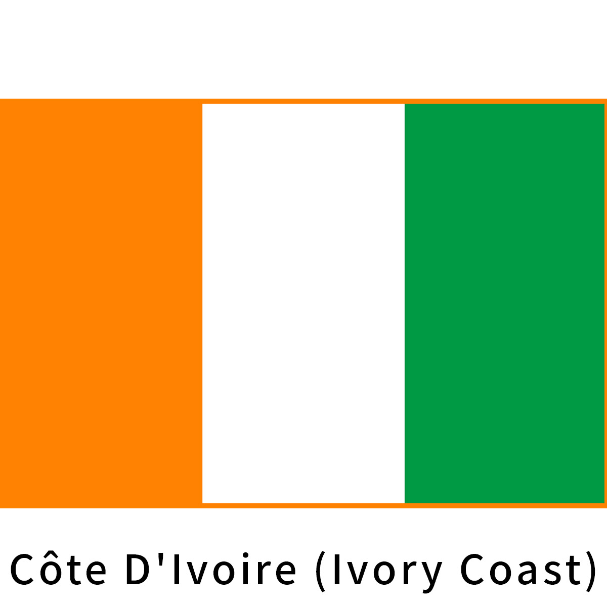 Côte d'Ivoire (Ivory Coast) Flag