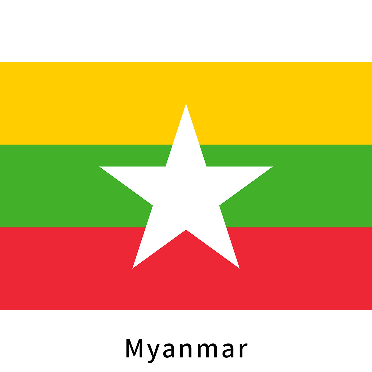 Myanmar (Burma) Flag Fan Collection