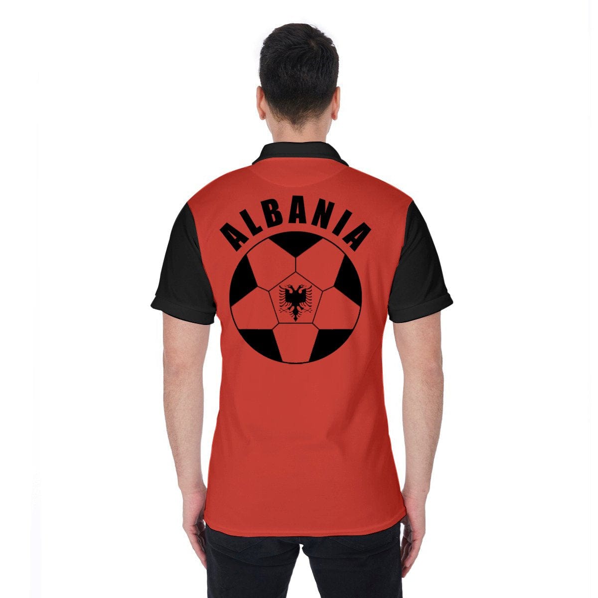 Albania Unisex Football Fan Polo Shirt Back