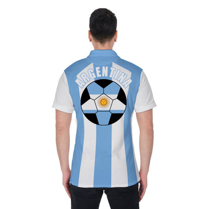 Argentina Unisex Football Fan Polo Shirt Back