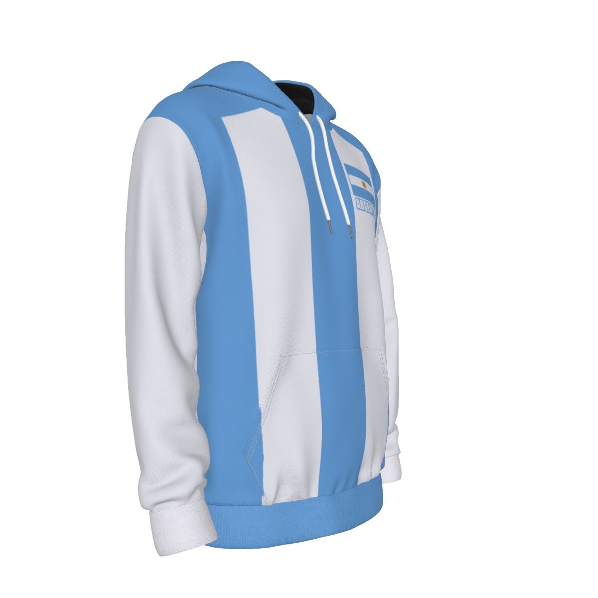 Argentina Unisex Football Fan Pullover Hoodie Front Right