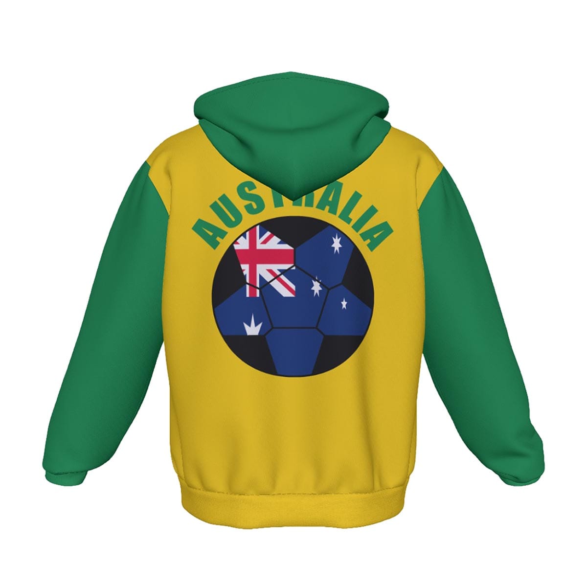 Australia Unisex Football Fan Pullover Hoodie Back