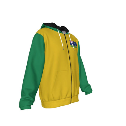 Australia Unisex Football Fan Zip Hoodie Front Right