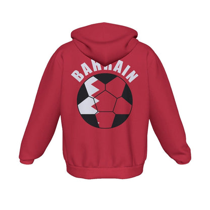 Bahrain Unisex Football Fan Zip Hoodie Back