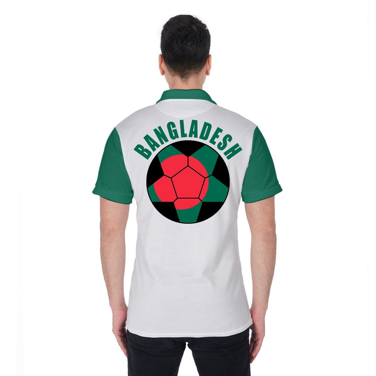 Bangladesh Unisex Football Fan Polo Shirt Back