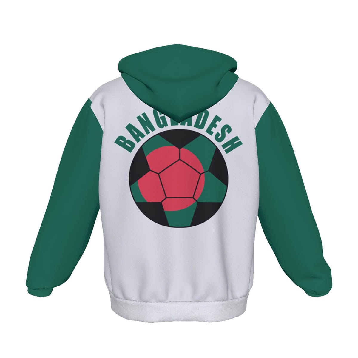 Bangladesh Unisex Football Fan Pullover Hoodie Back