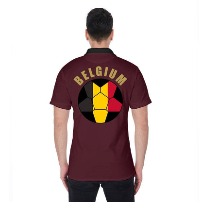 Belgium Unisex Football Fan Polo Shirt Back