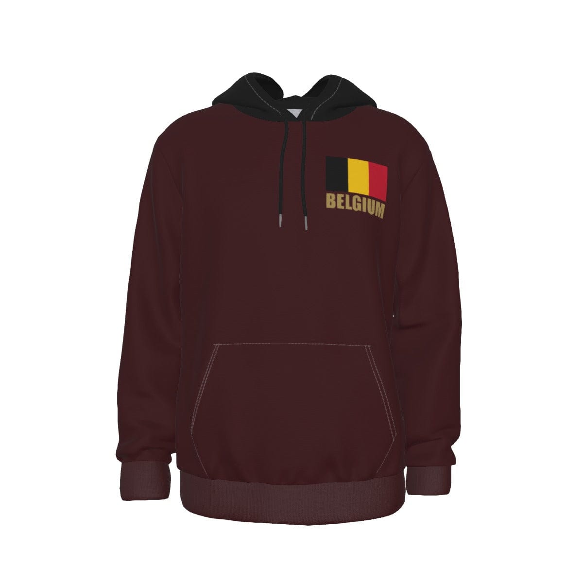 Belgium Unisex Football Fan Pullover Hoodie Front