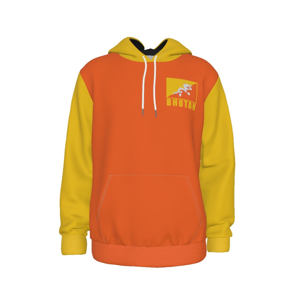 Bhutan Unisex Football Fan Pullover Hoodie Front