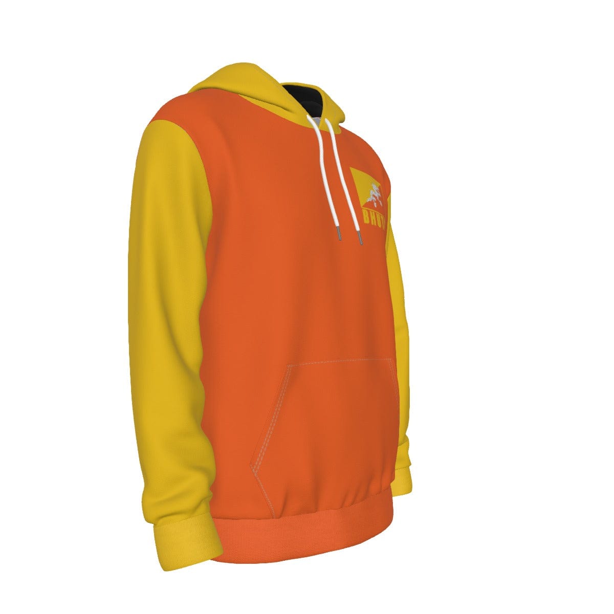 Bhutan Unisex Football Fan Pullover Hoodie Front Right