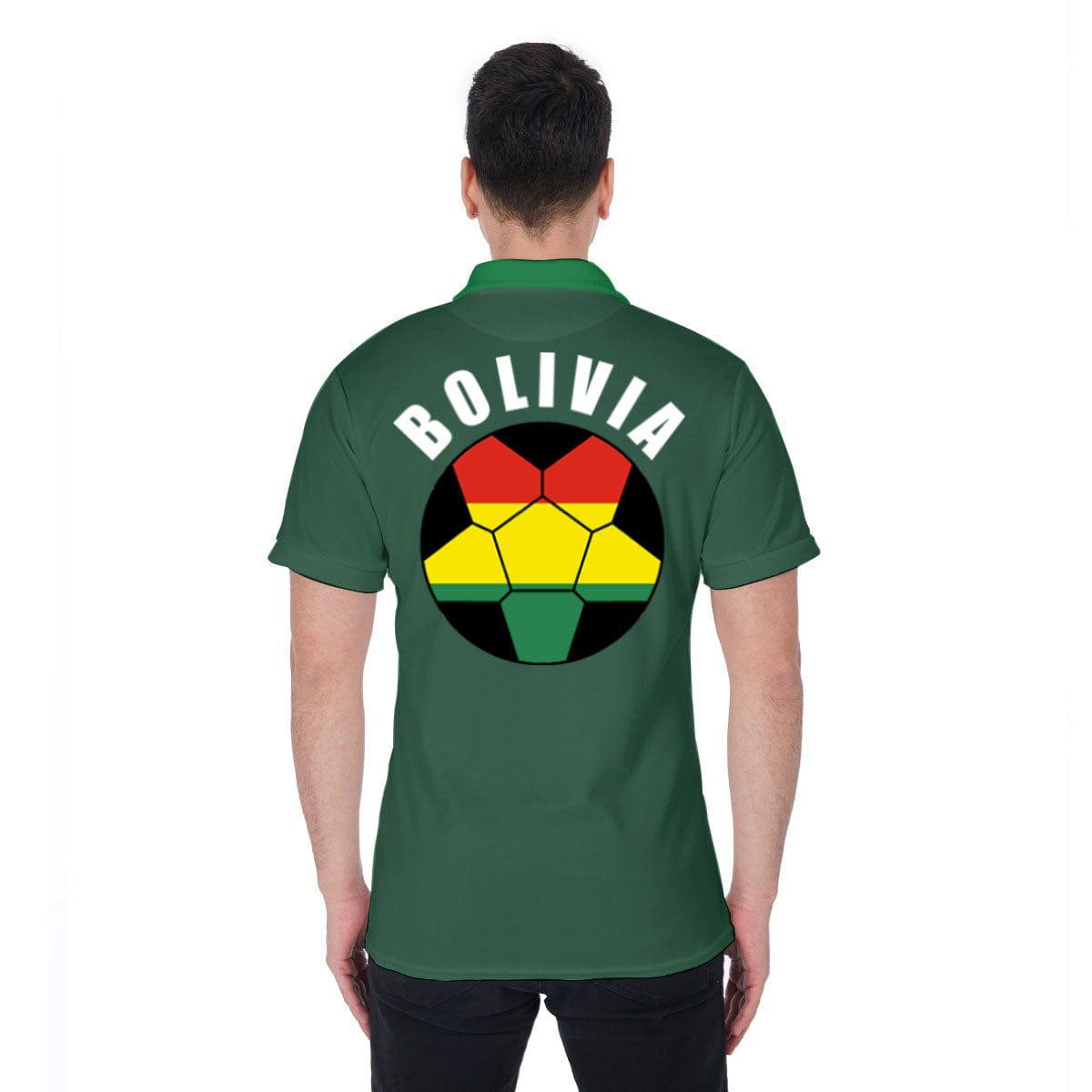 Bolivia Unisex Football Fan Polo Shirt Back