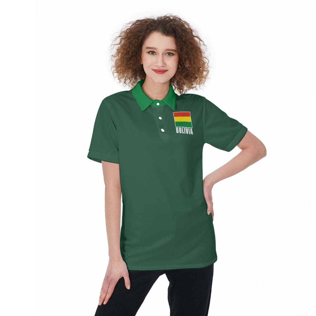 Bolivia Unisex Football Fan Polo Shirt Front