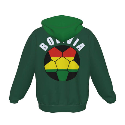 Bolivia Unisex Football Fan Pullover Hoodie Back