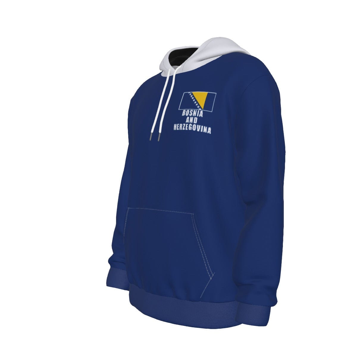 Bosnia and Herzegovina Unisex Football Fan Pullover Hoodie Front Left