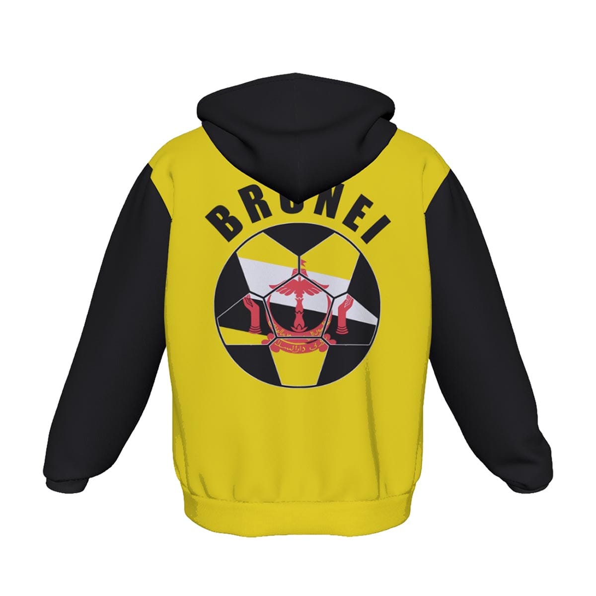 Brunei Unisex Football Fan Pullover Hoodie Back