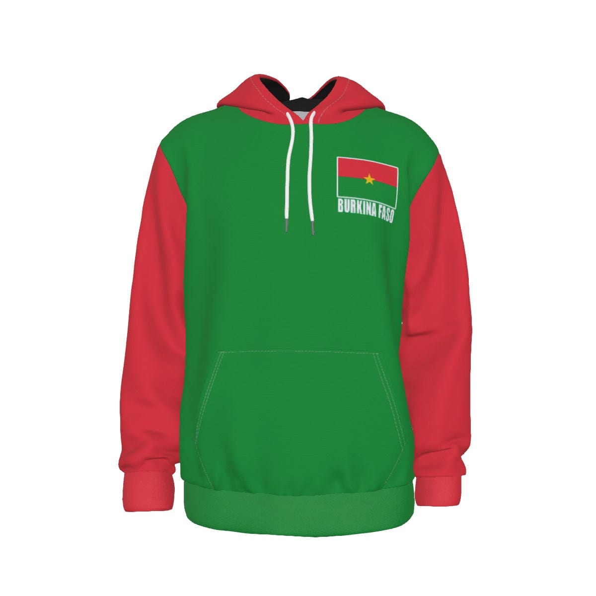 Burkina Faso Unisex Football Fan Pullover Hoodie Front