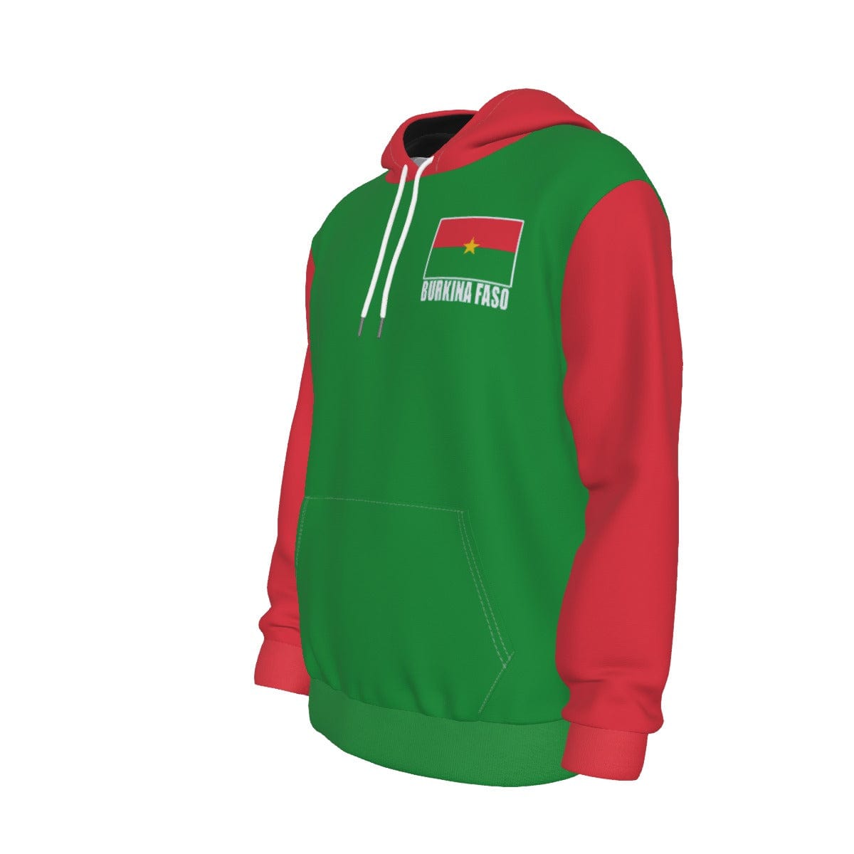 Burkina Faso Unisex Football Fan Pullover Hoodie Front Left