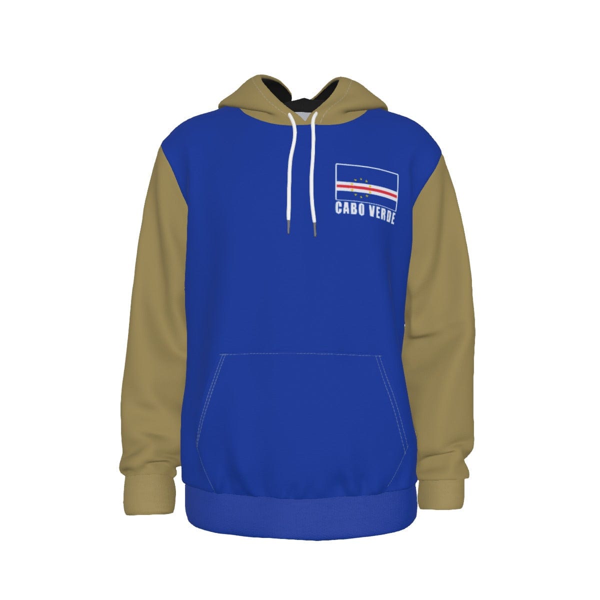 Cabo Verde (Cape Verde) Unisex Football Fan Pullover Hoodie Front