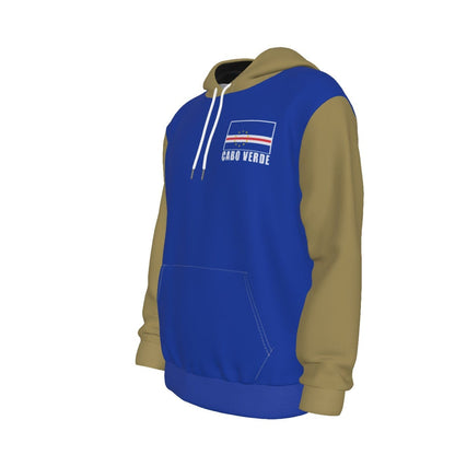 Cabo Verde (Cape Verde) Unisex Football Fan Pullover Hoodie Front Left