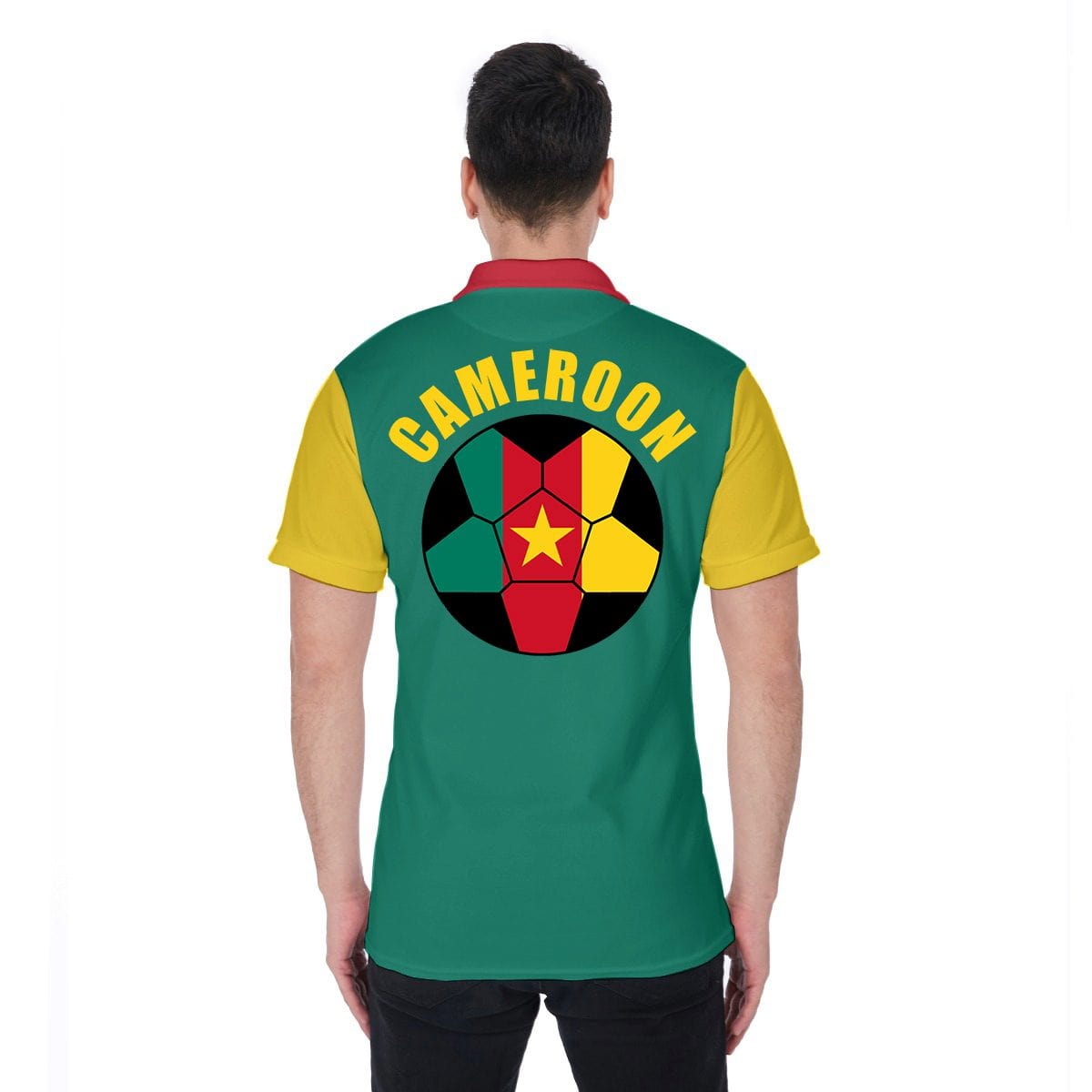 Cameroon Unisex Football Fan Polo Shirt Back