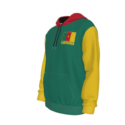 Cameroon Unisex Football Fan Pullover Hoodie Front Left