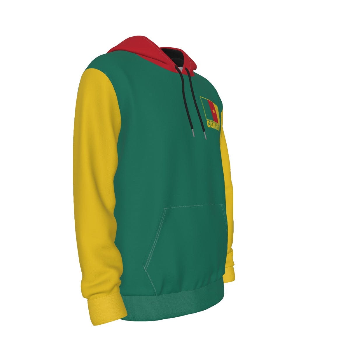 Cameroon Unisex Football Fan Pullover Hoodie Front Right