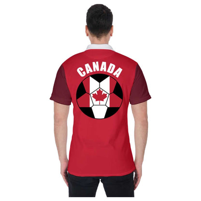 Canada Unisex Football Fan Polo Shirt Back