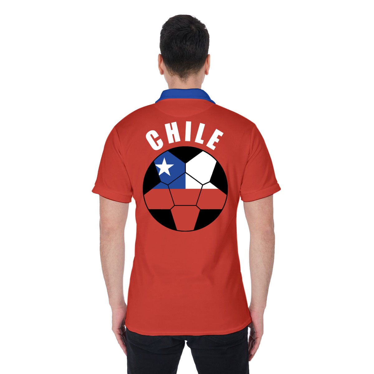 Chile Unisex Football Fan Polo Shirt Back