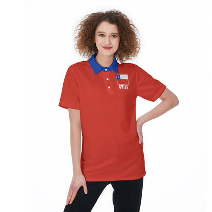 Chile Unisex Football Fan Polo Shirt Front