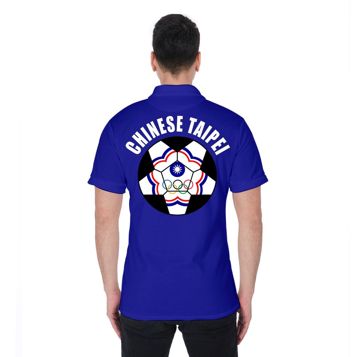 Chinese Taipei (Taiwan) Unisex Football Fan Polo Shirt Back