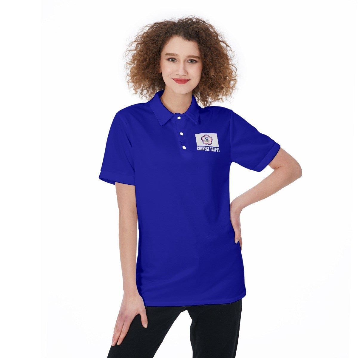 Chinese Taipei (Taiwan) Unisex Football Fan Polo Shirt Front