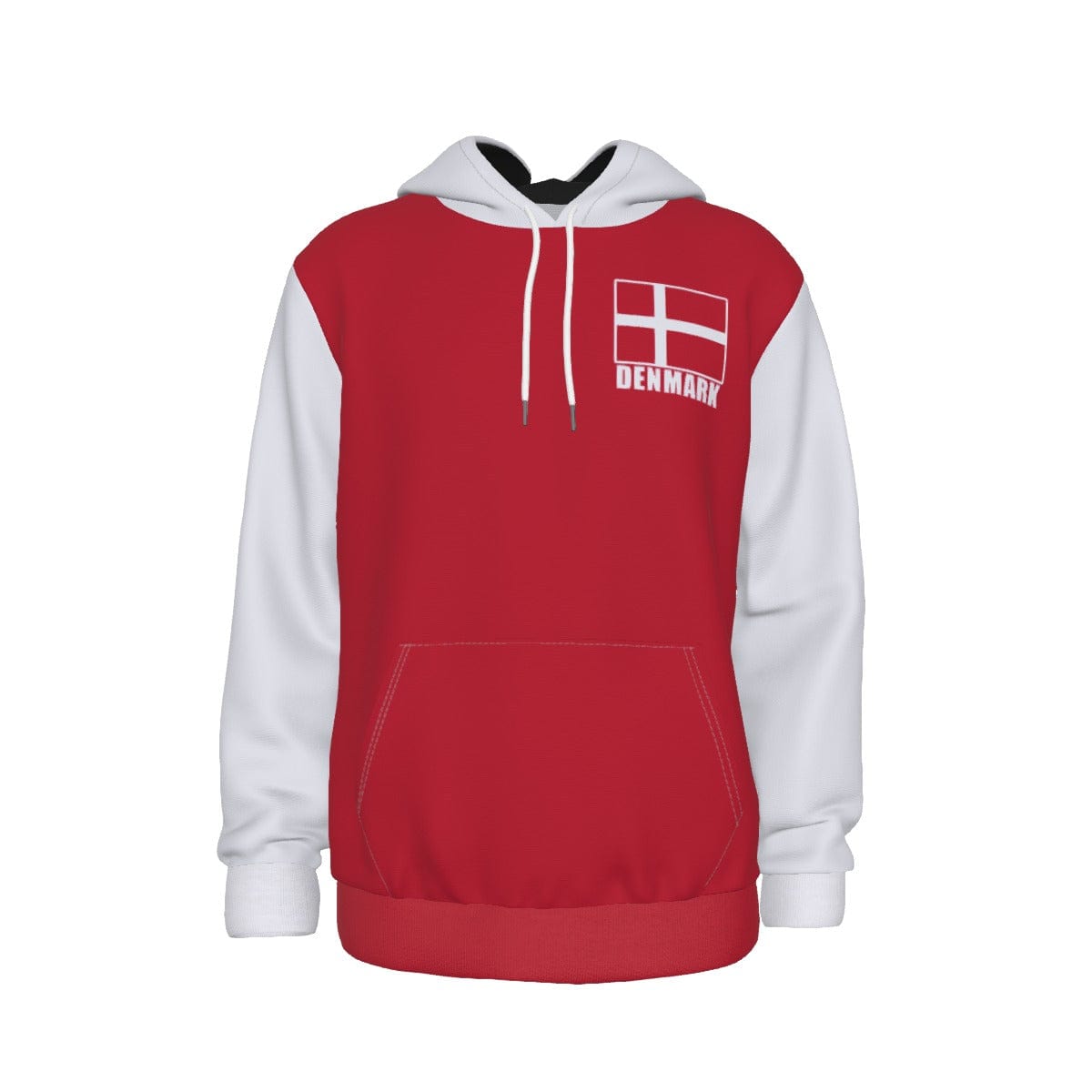 Denmark Unisex Football Fan Pullover Hoodie Front