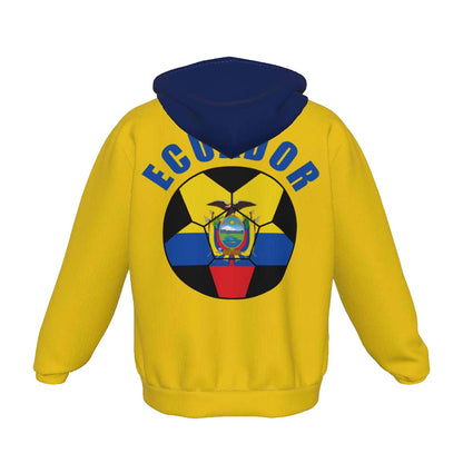 Ecuador Unisex Football Fan Pullover Hoodie Back