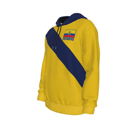 Ecuador Unisex Football Fan Pullover Hoodie Front Left