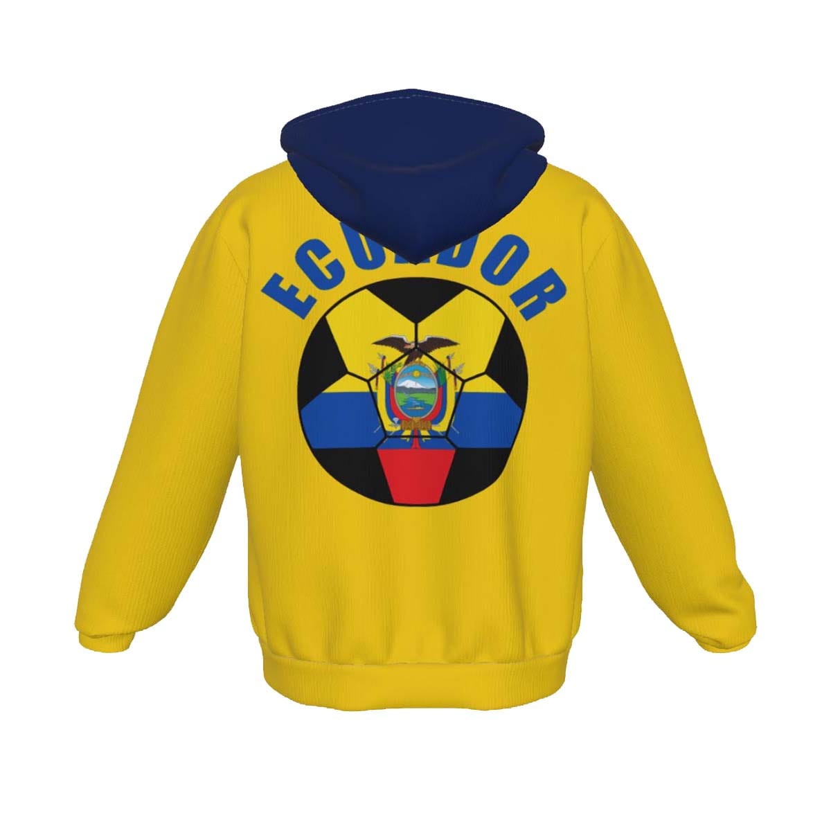 Ecuador Unisex Football Fan Zip Hoodie Back