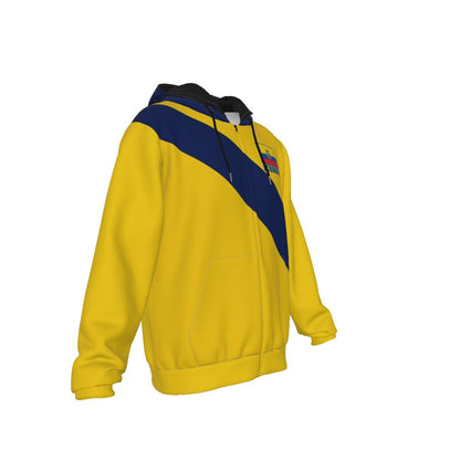 Ecuador Unisex Football Fan Zip Hoodie Front Right