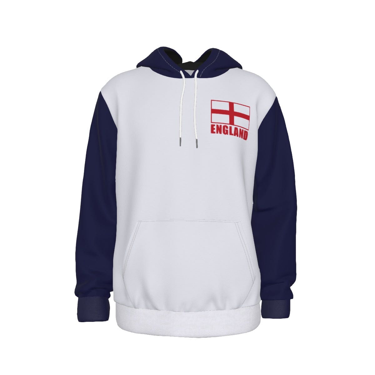 England Unisex Football Fan Pullover Hoodie Front