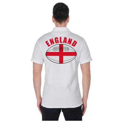 England Unisex Rugby Fan Polo Shirt Back