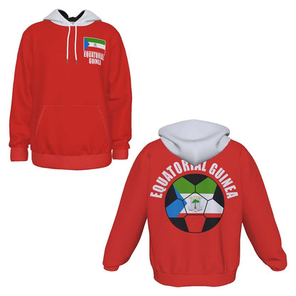 Equatorial Guinea Unisex Football Fan Pullover Hoodie Front and Back