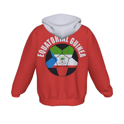 Equatorial Guinea Unisex Football Fan Zip Hoodie Back