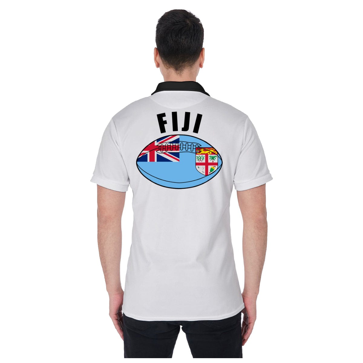 Fiji Unisex Rugby Fan Polo Shirt Back