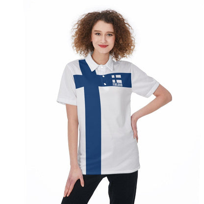 Finland Unisex Football Supporters Fan Polo Shirt