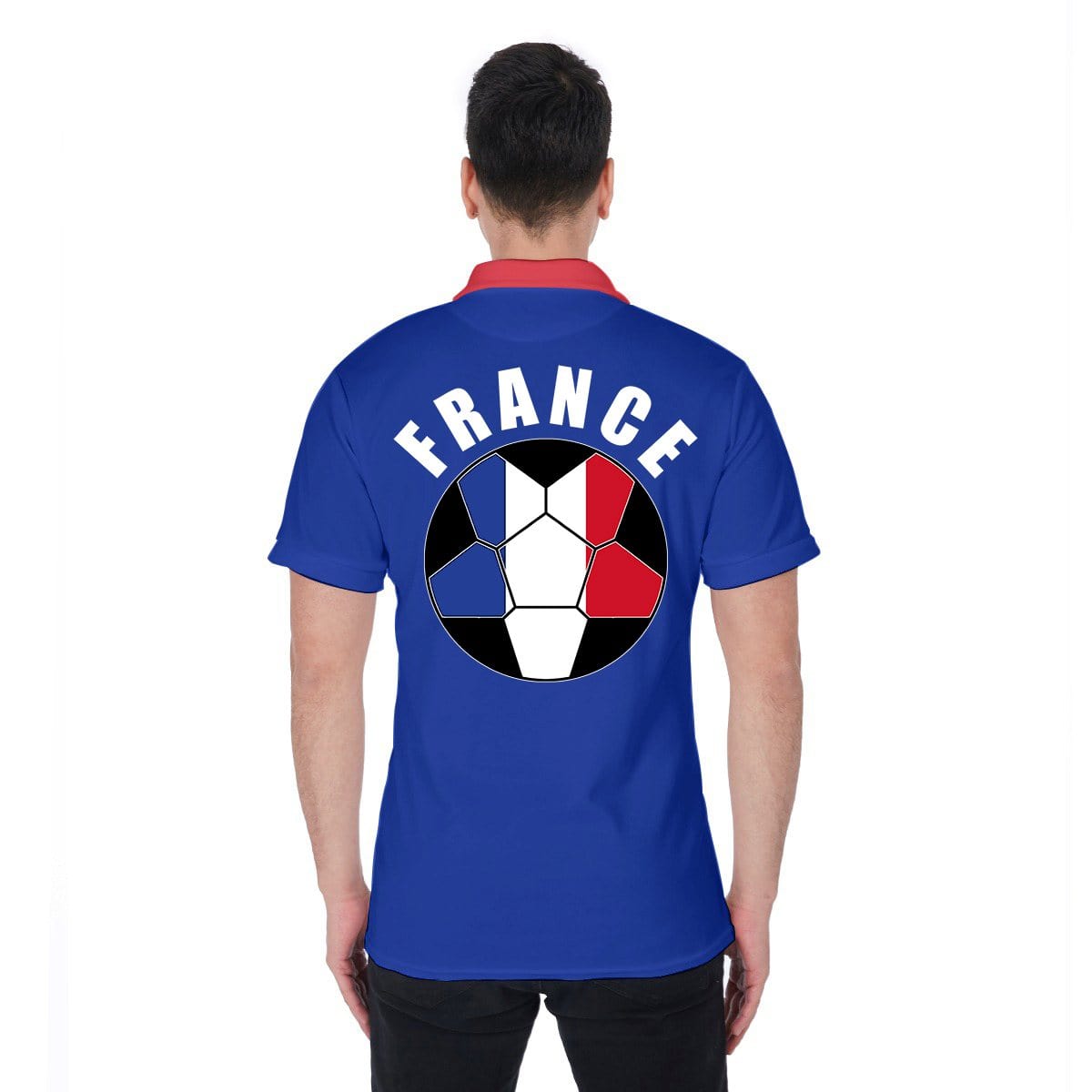 France Unisex Football Fan Polo Shirt Back