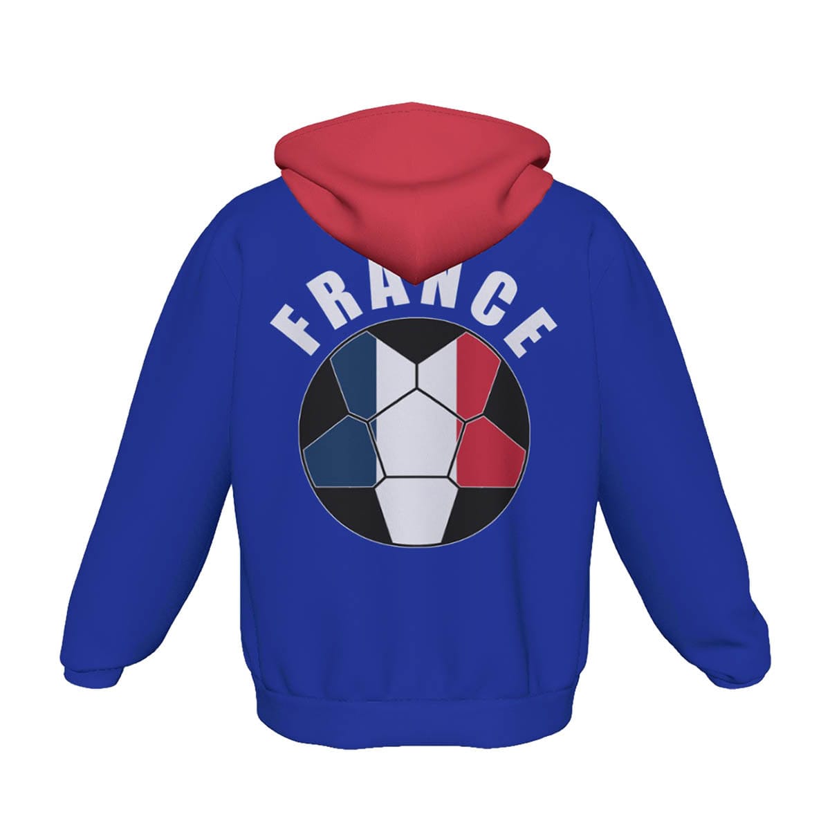 France Unisex Football Fan Pullover Hoodie Back