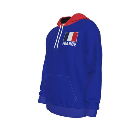 France Unisex Football Fan Pullover Hoodie Front Left