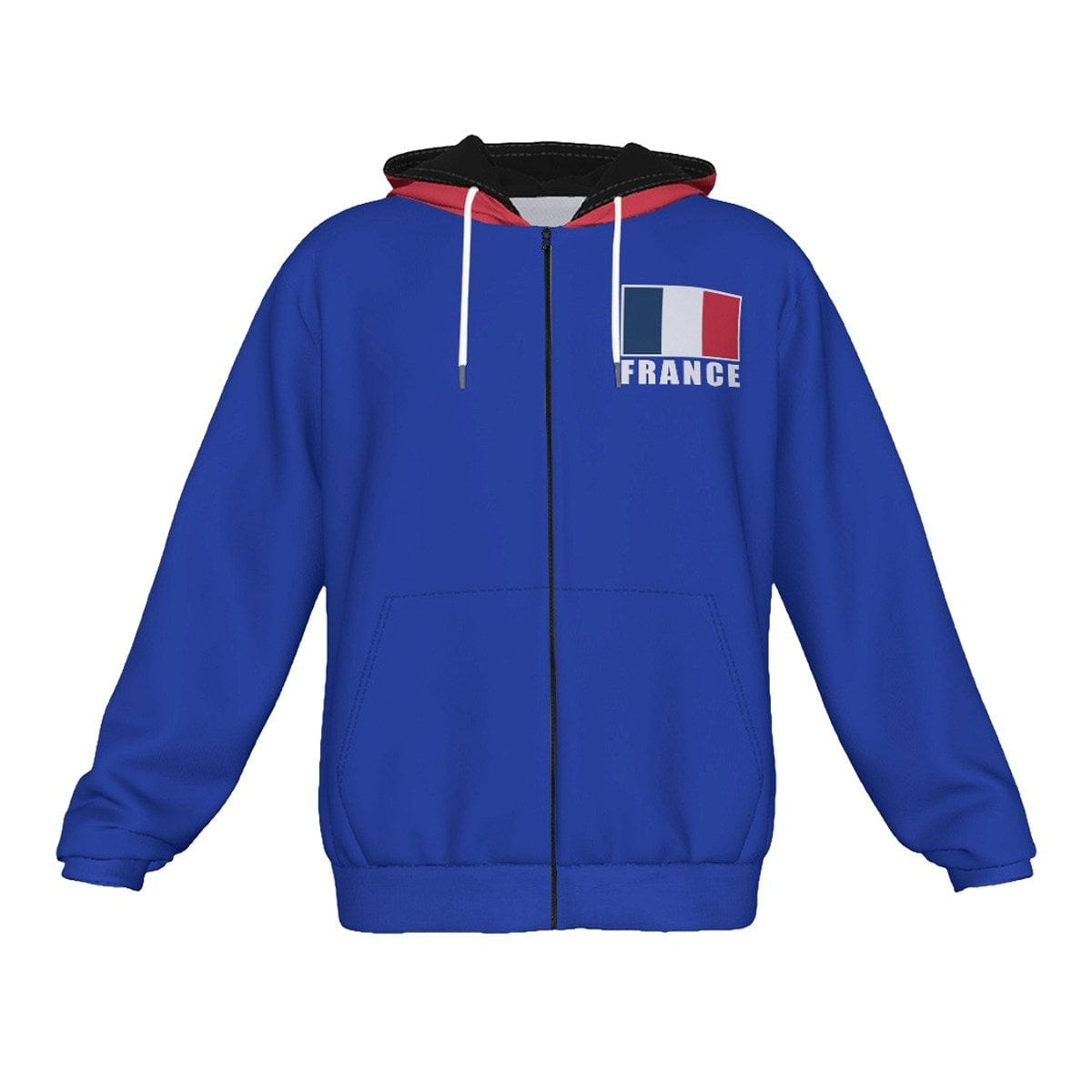 France Unisex Football Fan Zip Hoodie Front