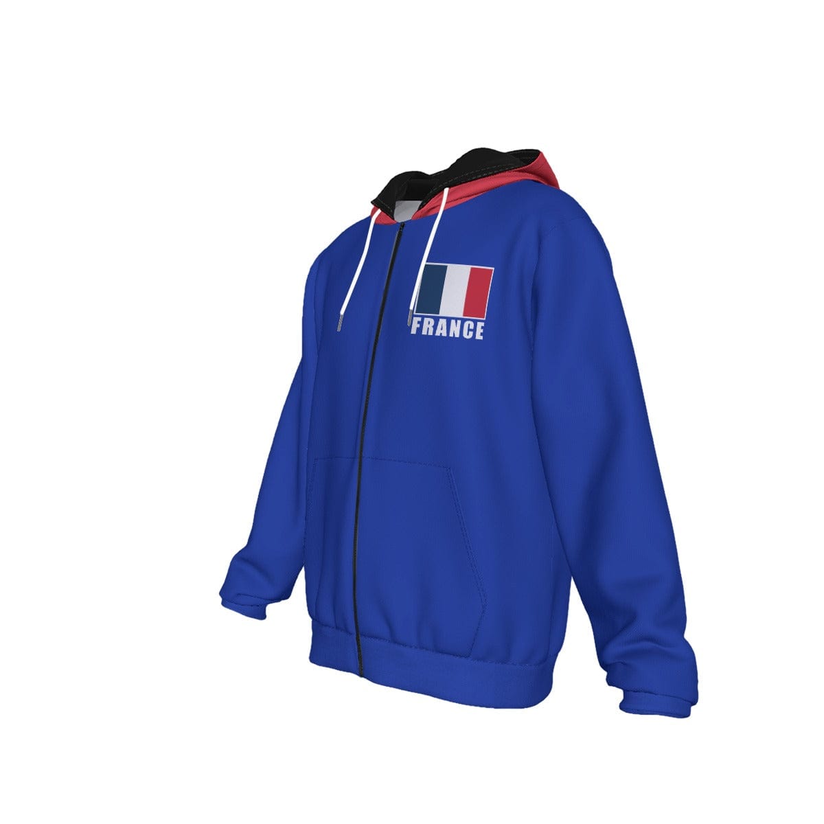 France Unisex Football Fan Zip Hoodie Front Left