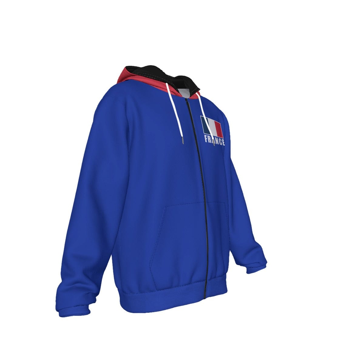 France Unisex Football Fan Zip Hoodie Front Right