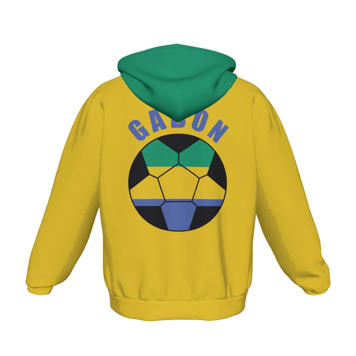 Gabon Unisex Football Fan Pullover Hoodie Back