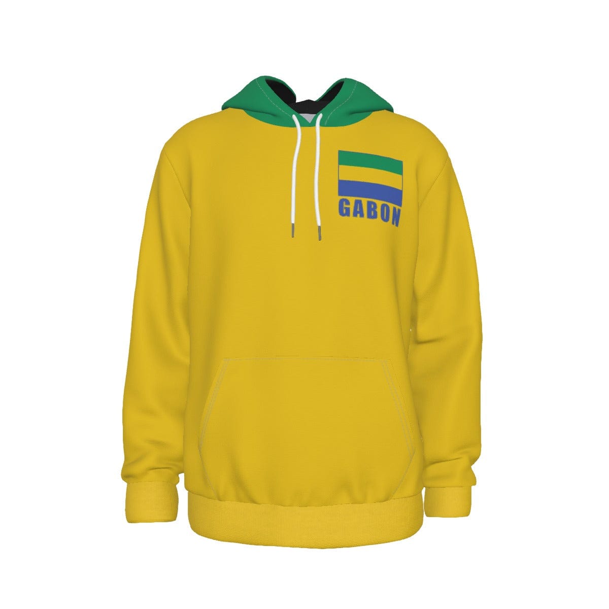 Gabon Unisex Football Fan Pullover Hoodie Front